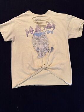 Def Leppard HIgh n Dry band tee shirt Distressed concert Custom Women’s Large
